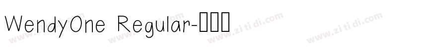 WendyOne Regular字体转换